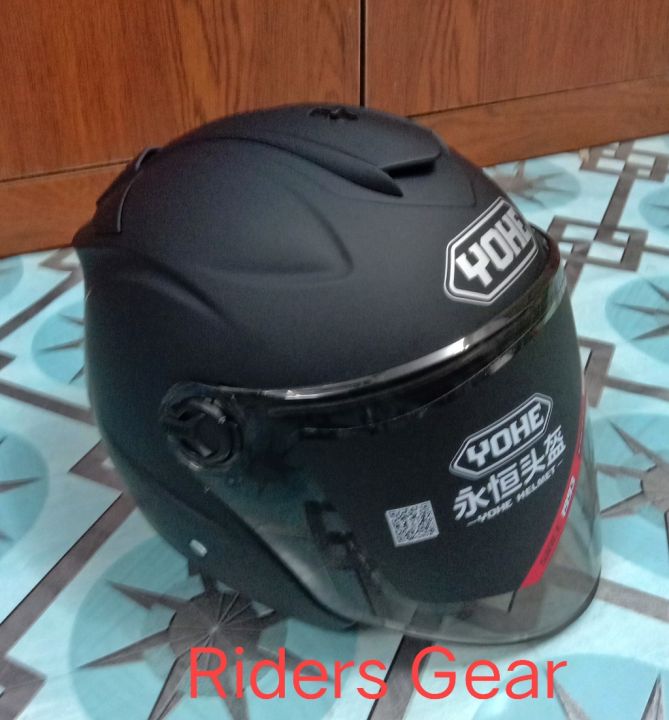 Yohe%20Matt%20Black%20Halfface%20Helmet%20For%20Riding%20Bike%20882-B%20-%20Image%204