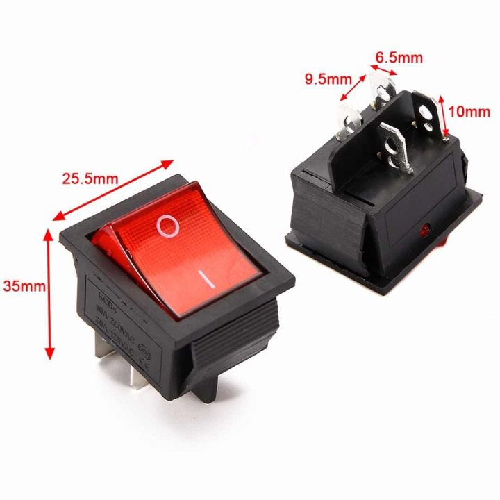ON-OFF 4 Pin Rocker Switch AC 2Pcs | Daraz.com.bd
