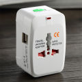 Multi Plugs Adapters Plug Converter US EU UK Universal Travel Adapter 2USB. 