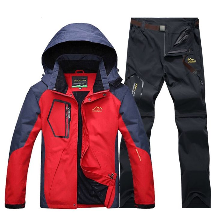 TRVLWEGO Men Summer Spring Fishing Hiking Jackets Camping Pants Outdoor Travel Quick Dry Trousers Suit Coat Windproof