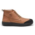 Woodland Men Solid Leather Mid-Top Sneakers - 3419119 LBROWN. 