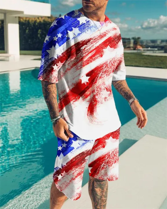Summer%20Sportswear%20T-Shirt%202-Piece%20Fashion%20Men's%20Sportswear%20Suit%20Casual%20O-Neck%20Men's%20Shorts%20Two-Piece%20Clothes%20Harajuku%20-%20Image%205