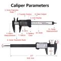 6" Digital Slide Caliper 0-150mm Carbon Fiber Composites Digital Caliper, Vernier Caliper with LCD Screen Digital Caliper.