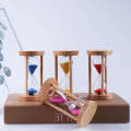 Hourglass Creative Timing Glass Small Hourglass Wooden Round Hourglass Children's Kitchen Gift. 