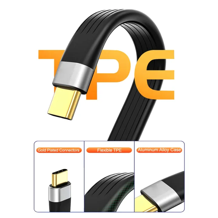 2X%204K%20USB-C%203.1%20Gen%202%20Cable%2010G%20Emark%20Chip%20Short%20Type%20C%20USB-C%20to%20USB-C%20Video%20Sync%20Charger%20Cable%20PD%2060W%204K%20Video%20-%20Image%206