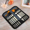 10Pcs Nylon Brush Set Scrubbing Storage Bag Watercolor Gouache Acrylic Painting Tool.