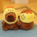 GC Capybara Plush Toy Strawberry Hat Simulation Turtle Backpack Capybara Plush Animal Dolls Birthday Gift For Boys And Girls. 