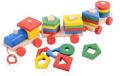 Wooden Set Column Three Car CHILDREEN Early Educational Geometric Matching Shape Building Vehicle Block Wooden Toy.