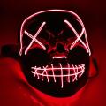 Led Mask Glowing Halloween Mask Neon Skull Scary Mask Party Festival Brithday New Year Gift Mascara Light Up Cosplay Costume.