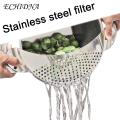 Stainless Steel Strainer for Pasta Space-saving Stainless Steel Half-moon Strainer with Convenient Handle Easy to Use Practical Drainer for Southeast Asian Buyers Durable Stainless Steel Strainer. 
