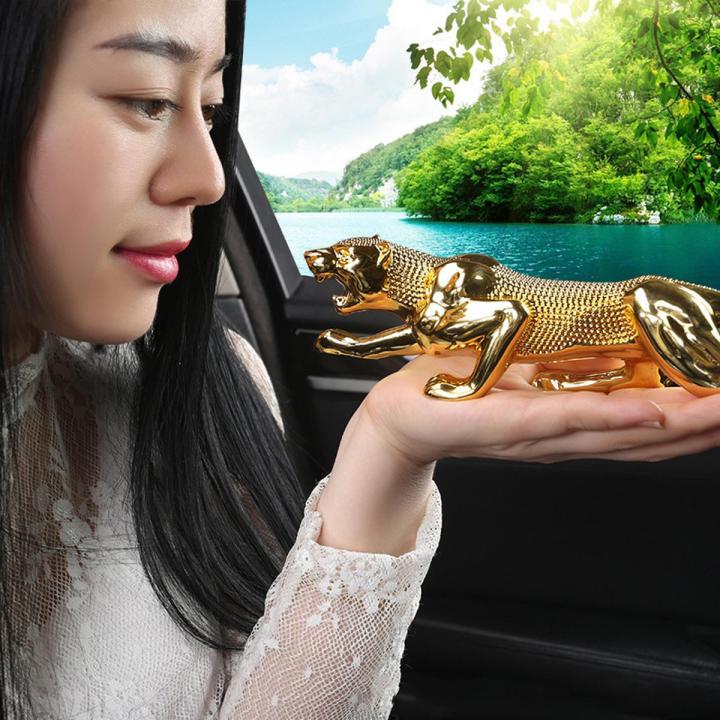 Golden Jaguar car Dashboard Decoration Showpiece 26cm
