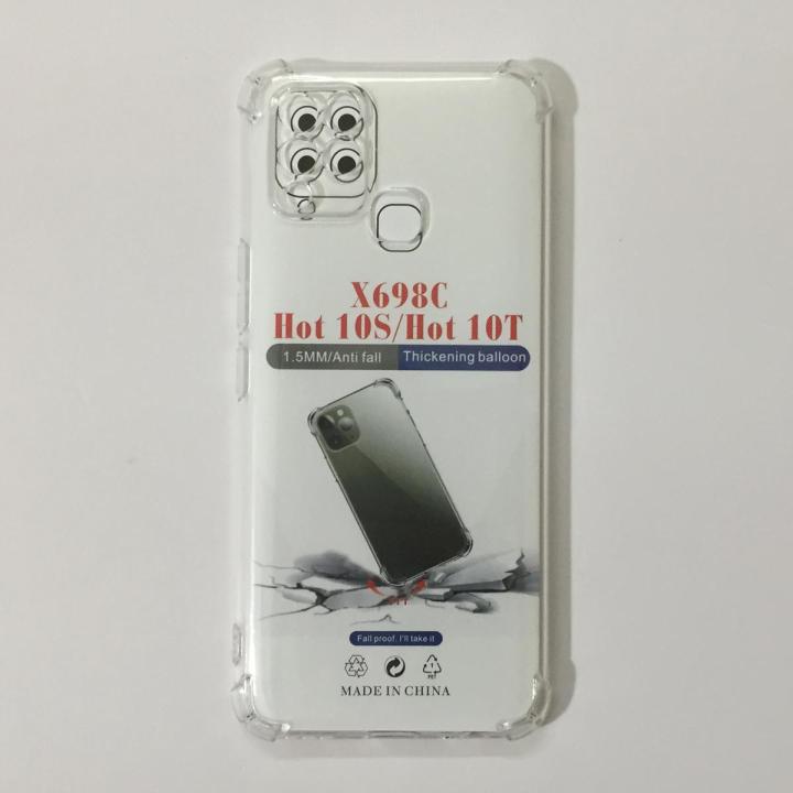 Infinix Hot 10S / Hot 10T  Soft Silicone Transparent Back Cover Full Protection Shock Proof/ Break Proof Hot 10S / Hot 10T Phone Case For Infinix.