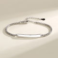 Glossy you make me complete couple bracelet men and women long-distance relationship commemorative gift flat can be engraved custom bracelet. 