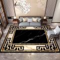 European Luxury Carpet Living Room Thickened Flannel Carpet Lounge Rug Mats Fluffy Kids Bedroom Rugs Golden Marble Large Mats.