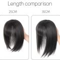 Synthetic Hair Toppers Women Topper 9*12cm Natural Straight Hair Clip In Wigs For Women Hairpiece With bangs. 