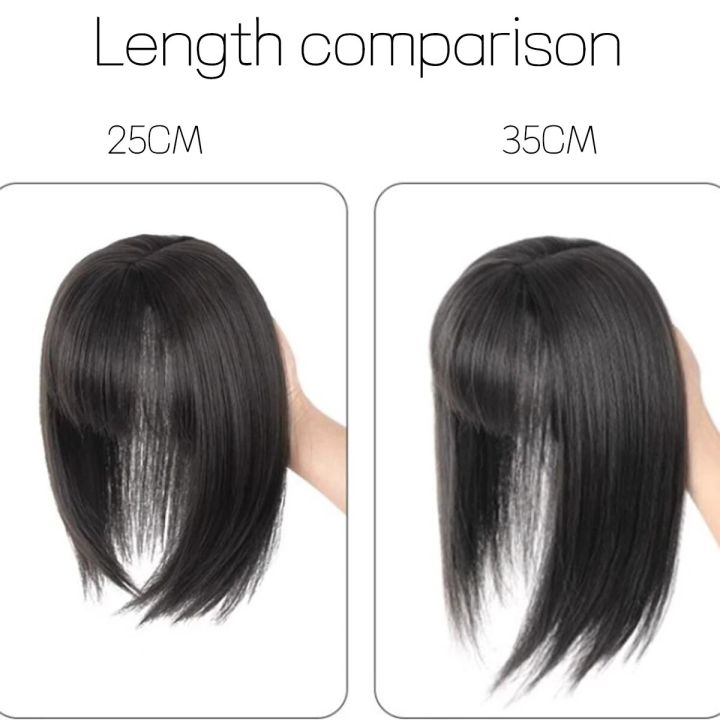 Synthetic%20Hair%20Toppers%20Women%20Topper%209*12cm%20Natural%20Straight%20Hair%20Clip%20In%20Wigs%20For%20Women%20Hairpiece%20With%20bangs%20-%20Image%202