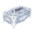 Fancy Tissue Box - Blue and Silver. 