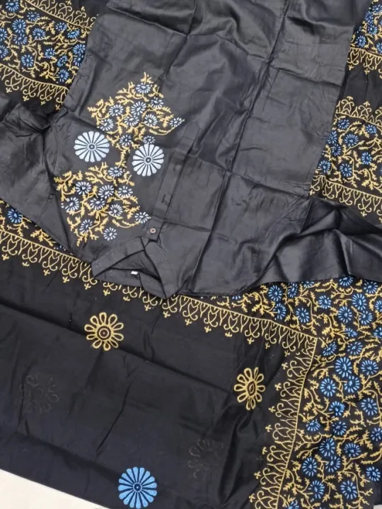 Occasional%20Dress/Couple%20Set/Matching%20Dress/Traditionally%20Dress/Sari%20And%20Panjabi-%20Block%20Print%20Saree%20&%20Panjabi%20-%20Sharee%20For%20Women%20-%20Image%203