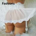 Fashions Withoutyou Panties high waist garter double row adjustable net skirt New style plus size waistband ladies panties hot lace garter buckle.