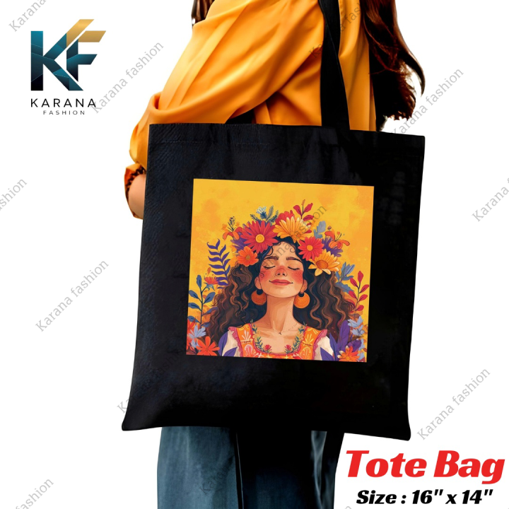 Canvas Tote Bag Exclusive Black Color College Bag