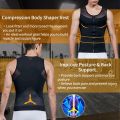 Men Body Shaper Waist Trainer Vest Compression Shirt Belly Slimming Underwear Weight Loss Sauna Sweat Tops Fat Burning Shapewear. 
