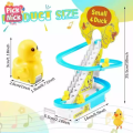 Electric Duck Climbing Stairs Toy Children Roller Coaster Toy Set With Flashing LED Light Easy To Install And Carry Perfect - Dhaka Shopping Zone.