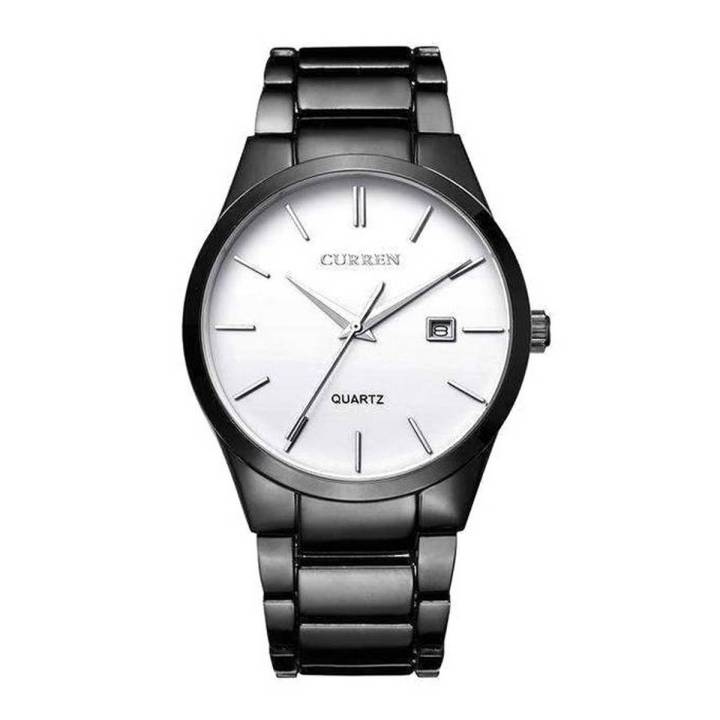 8106 - Stainless Steel Analog Watches for Men - Black