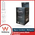 SMC Amore Luxury Black Ribbed Condom For Men | Full Box 6 Pack - 3x6=18pcs | Malaysia.