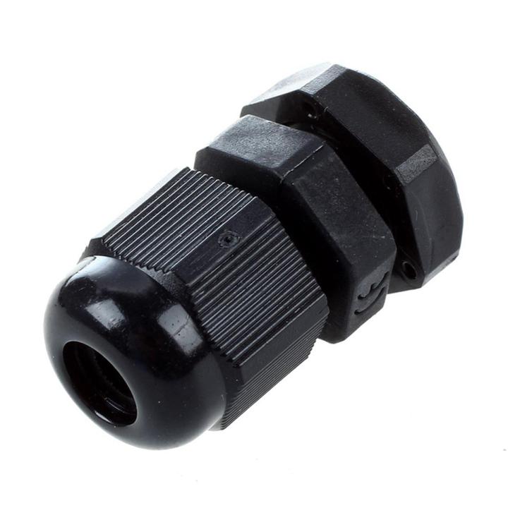 40 Pieces Black Plastic Waterproof Cable Gland Connector PG7