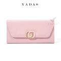 YADAS New Ladies Wallet Source Manufacturer Double Circle Hardware Coin Bag PU Long Trifold Popular Versatile Handbag. 