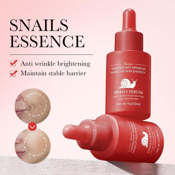 BIOAQUA Face Snail Serums Face Nourishing Tighten Anti Wrinkle Wake up Skin Energy Facial Moisturizer For Women-30ml