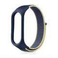 Mi Band 3, 4, 5, 6 Nylon Fabric Sport Strap with Hook-and-Loop Fastener, Comfortable Silicone Wristband for Daily Wear.