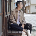 Cargo shirt, men's long sleeve, Korean version, loose bf trend jacket, Hong Kong style, Japanese casual and versatile, handsome shirt, autumn clothes.