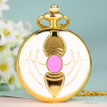 Varied Sakura Love Diamond Pocket Watch Plus Accessories Japanese Cartoon Student Girl's Heart Retro Pocket Watch. 