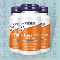 NOW L-Theanine – 100 mg – 90 Veg Capsules – with Decaf Green Tea – for Stress Management & Relaxation Support. 
