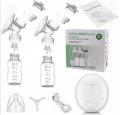 Pump Double Electronic Brea-stpump Manual Bre-ast Pump Portable with 2 Bottles. 