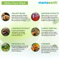 Mamaearth Ubtan Natural Face Wash 100ml for Dry Skin with Turmeric & Saffron for Tan Removal and Skin Brightening. 