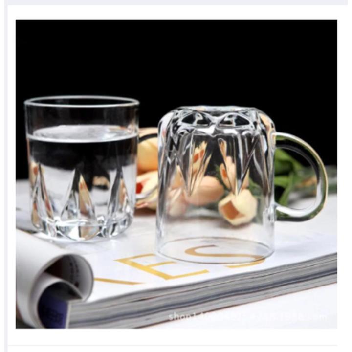 Glass Tea Mug Tea Cup Coffee Mug - 6Pcs (210Ml) N77M - Enjoy Your Favorite Hot Beverages With This Set Of 6 Glass Tea Mugs