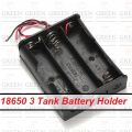 18650 3 Tank Rechargeable Battery Holder Three Slot Plastic Storage Box Case With Leads Cable Wire. 