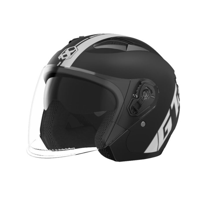 LI Motorcycle 3/4 Half Helmet With Dual Lens, Sun Visor And Wind Shield,  Comfortable Detachable Lining, Ventilation Stylish Open Face Helmet,