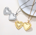 Love Heart Locket Pendants for Women Men Openable Photo Frame Picture Necklace. 