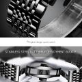 ONTHEEDGE Ultra-thin Men Business Watch Waterproof Quartz Watches Stainless Steel Strap Calendar Wristwatch. 