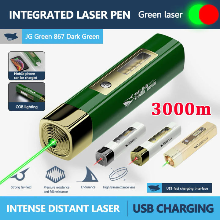 Powerful Laser Pointer Flashlight 3000 Meters Green/Red Dot Laser Pointer Torch for Cats Dogs Exercise Training Funny Pet Toys