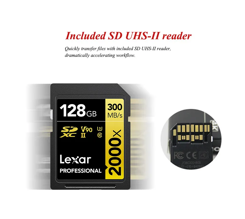 Lexar Professional 2000x SDXC 128GB geheugenkaart