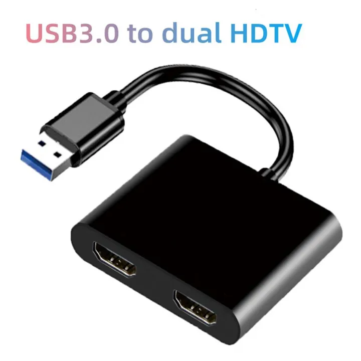 USB C To Dual HDMI-compatible HUB 4K HD Docking Station 2 Ports USB 3.0 Hub Adapter Dock for Laptop PC Computer for Mobile Phone