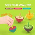 Mideer Kids Early Educational Baby Colorful Cute Cartoon Classic Wooden Small Fruit Gyro Spinning Top Toys More Than 3 Years Old.