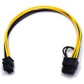 PCIE 6 Pin Male to 8 Pin (6+2) Male PCIe Adapter Power Cable (2 Pack). 