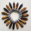 Fashion good quality mix natural stone pillar charm pendants 10x32mm for jewelry making 20pcs/lot wholesale.
