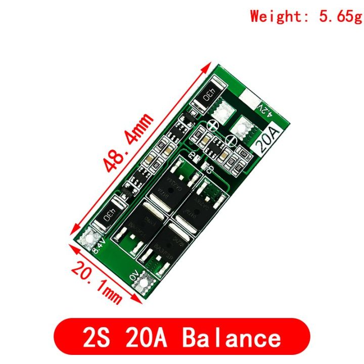 2S 20A 7.4V 8.4V 18650 Lithium Battery Protection Board/BMS Board ...