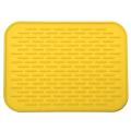 Normal Holder Mat Silicone Kitchen Trivet Pot Tray Straightener Heat Non-slip Resistant Yellow.